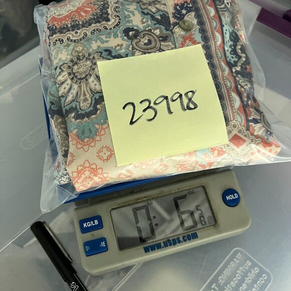 Chico’s Boho Patchwork Print Non-Iron Shirt 2 L Long Sleeve Work Button Down Top - Picture 10 of 10